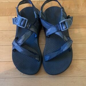 Chaco Navy and Gray Strappy Sandals